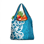 Azure Blue Maori Grocery Bag Koru Kowhaiwhai - Aussie Hoodie
