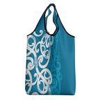 Azure Blue Maori Grocery Bag Koru Kowhaiwhai - Aussie Hoodie