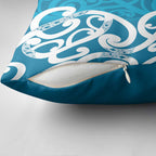 Azure Blue Maori Pillow Cover Koru Kowhaiwhai - Aussie Hoodie