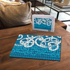 Azure Blue Maori Puzzle Koru Kowhaiwhai - Aussie Hoodie