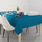 Azure Blue Maori Tablecloth Koru Kowhaiwhai - Aussie Hoodie
