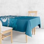 Azure Blue Maori Tablecloth Koru Kowhaiwhai - Aussie Hoodie