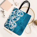 Azure Blue Maori Tote Bag Koru Kowhaiwhai - Aussie Hoodie