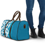 Azure Blue Maori Travel Bag Koru Kowhaiwhai - Aussie Hoodie