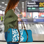 Azure Blue Maori Travel Bag Koru Kowhaiwhai - Aussie Hoodie
