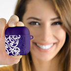 Violet Green Maori AirPods Case Koru Kowhaiwhai - Aussie Hoodie