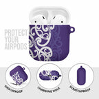 Violet Green Maori AirPods Case Koru Kowhaiwhai - Aussie Hoodie
