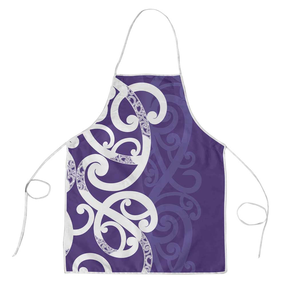 Violet Green Maori Apron Koru Kowhaiwhai - Aussie Hoodie