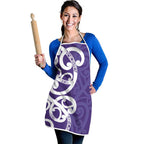 Violet Green Maori Apron Koru Kowhaiwhai - Aussie Hoodie
