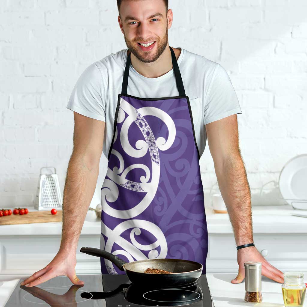 Violet Green Maori Apron Koru Kowhaiwhai - Aussie Hoodie