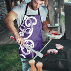 Violet Green Maori Apron Koru Kowhaiwhai - Aussie Hoodie