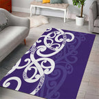 Violet Green Maori Area Rug Koru Kowhaiwhai - Aussie Hoodie