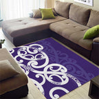 Violet Green Maori Area Rug Koru Kowhaiwhai - Aussie Hoodie
