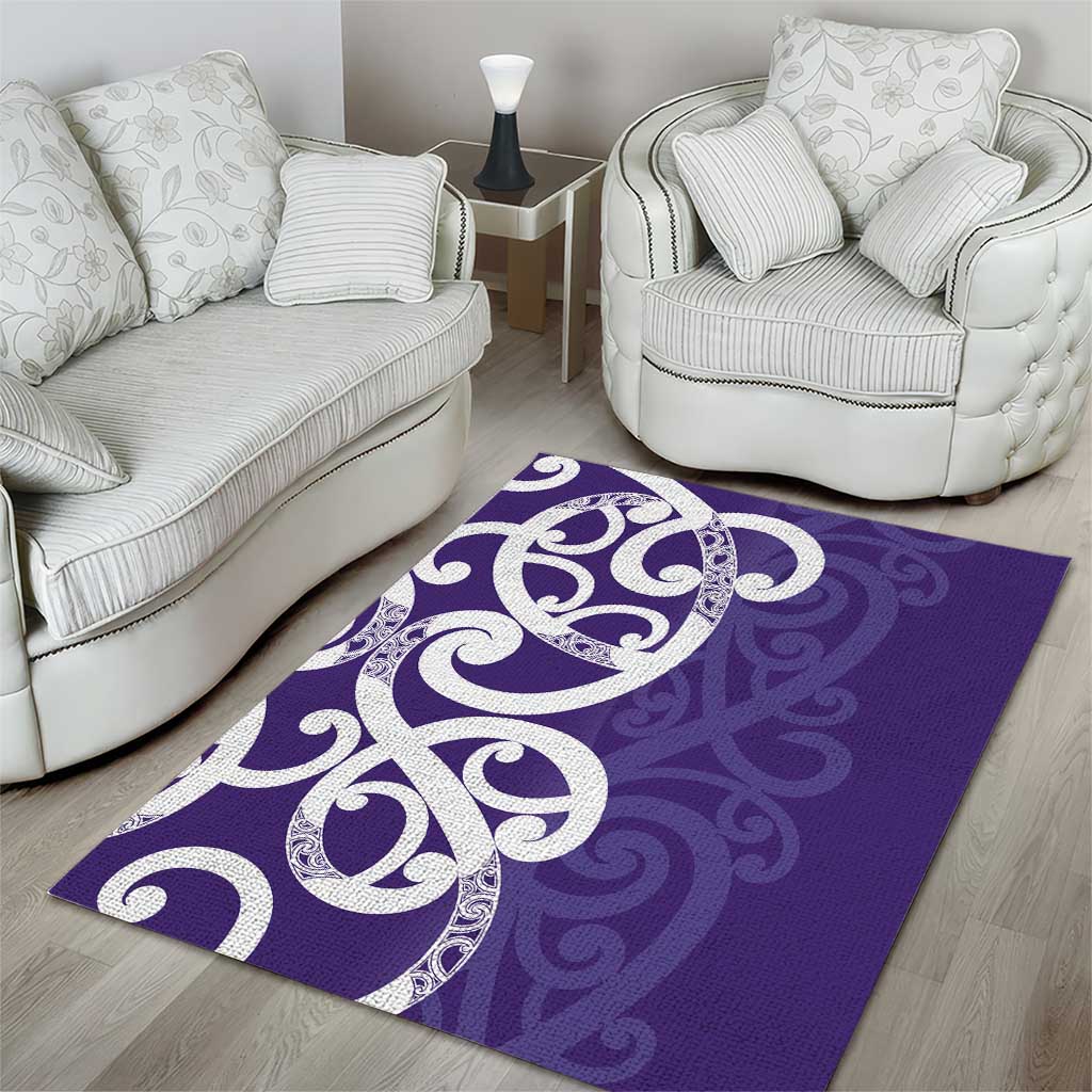 Violet Green Maori Area Rug Koru Kowhaiwhai - Aussie Hoodie
