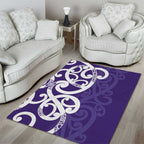 Violet Green Maori Area Rug Koru Kowhaiwhai - Aussie Hoodie