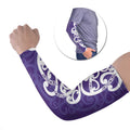 Violet Green Maori Arm Sleeves Koru Kowhaiwhai - Aussie Hoodie