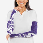 Violet Green Maori Arm Sleeves Koru Kowhaiwhai - Aussie Hoodie