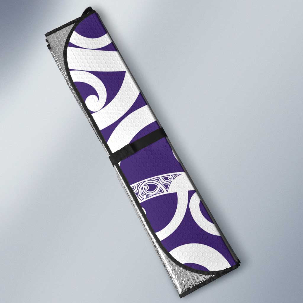 Violet Green Maori Auto Sun Shade Koru Kowhaiwhai - Aussie Hoodie