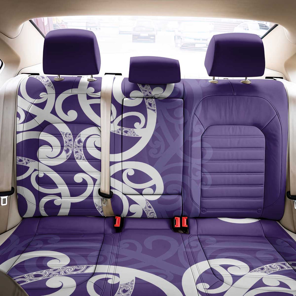 Violet Green Maori Back Car Seat Cover Koru Kowhaiwhai - Aussie Hoodie
