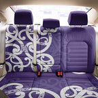 Violet Green Maori Back Car Seat Cover Koru Kowhaiwhai - Aussie Hoodie