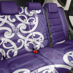 Violet Green Maori Back Car Seat Cover Koru Kowhaiwhai - Aussie Hoodie
