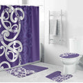 Violet Green Maori Bathroom Set Koru Kowhaiwhai - Aussie Hoodie