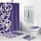 Violet Green Maori Bathroom Set Koru Kowhaiwhai - Aussie Hoodie