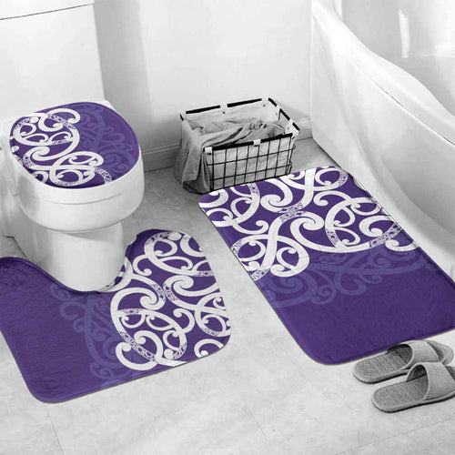 Violet Green Maori Bathroom Set Koru Kowhaiwhai - Aussie Hoodie