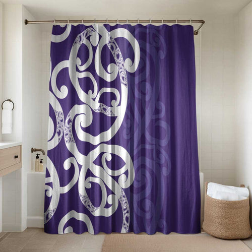 Violet Green Maori Bathroom Set Koru Kowhaiwhai - Aussie Hoodie