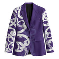Violet Green Maori Blazer Koru Kowhaiwhai - Aussie Hoodie