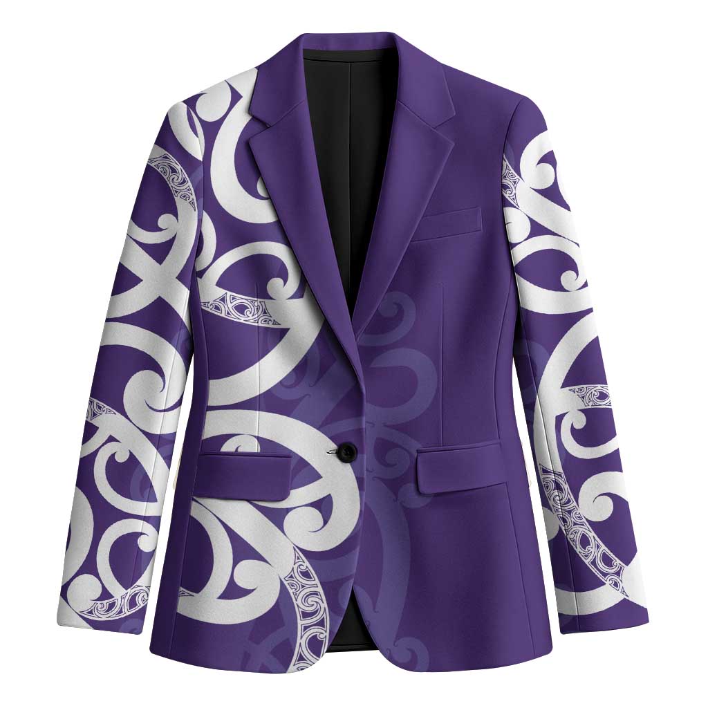 Violet Green Maori Blazer Koru Kowhaiwhai - Aussie Hoodie