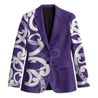 Violet Green Maori Blazer Koru Kowhaiwhai - Aussie Hoodie