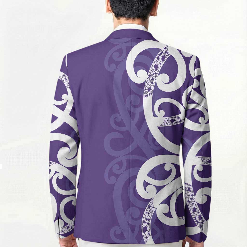 Violet Green Maori Blazer Koru Kowhaiwhai - Aussie Hoodie