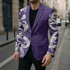 Violet Green Maori Blazer Koru Kowhaiwhai - Aussie Hoodie