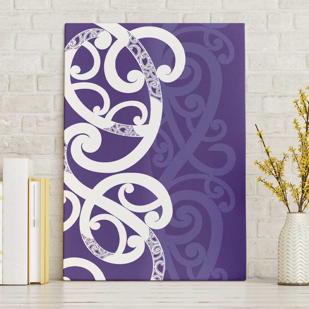Violet Green Maori Canvas Wall Art Koru Kowhaiwhai - Aussie Hoodie