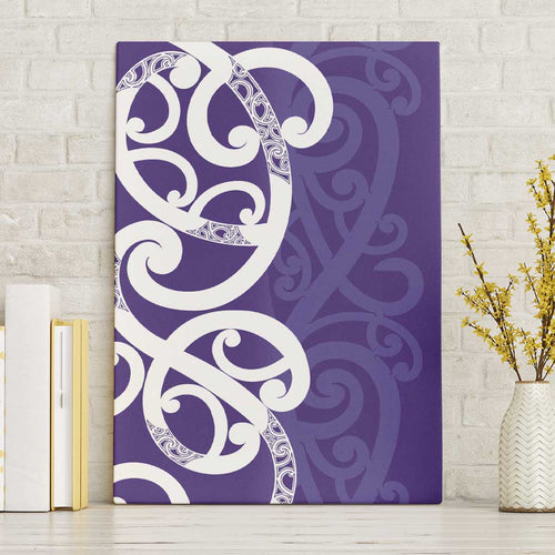 Violet Green Maori Canvas Wall Art Koru Kowhaiwhai - Aussie Hoodie
