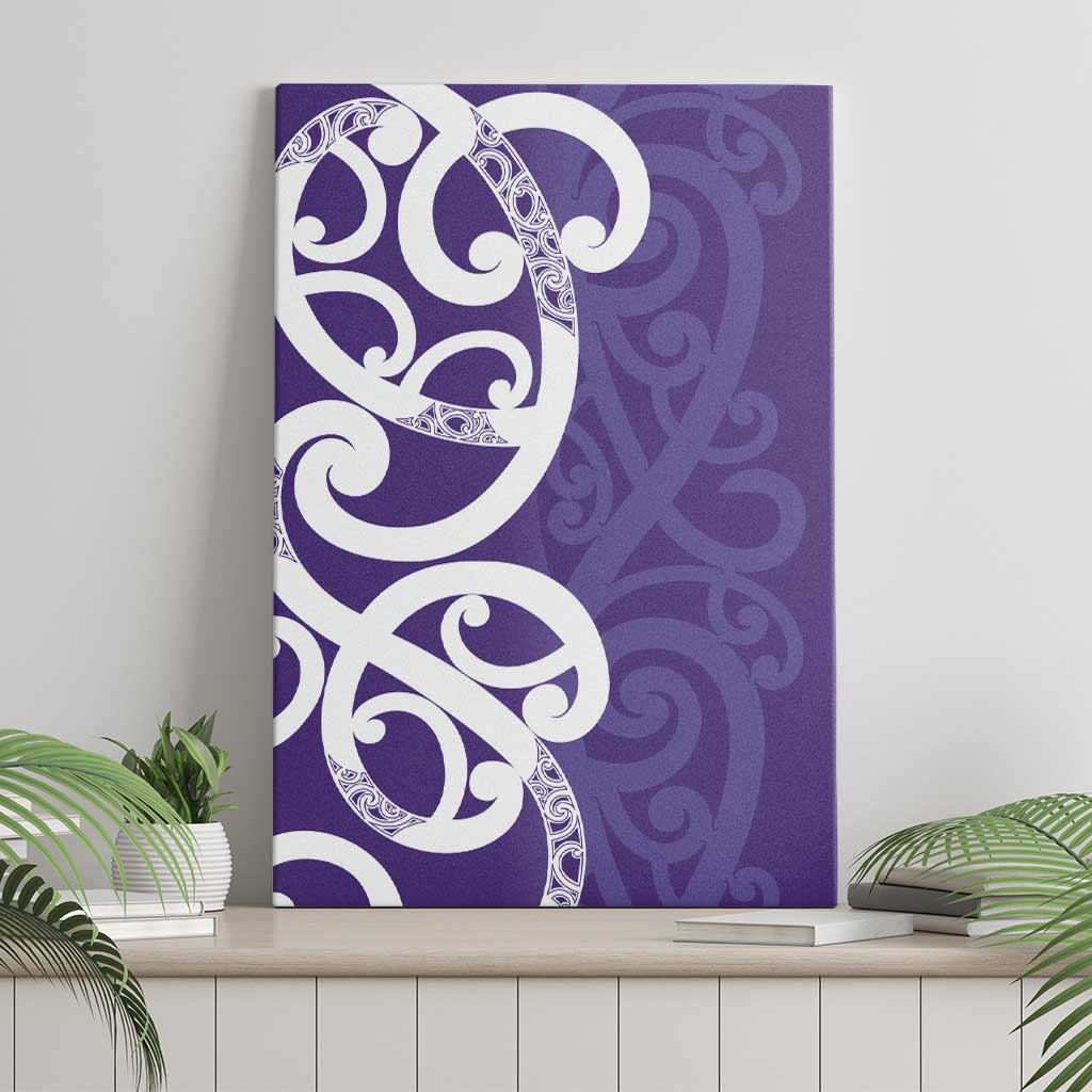 Violet Green Maori Canvas Wall Art Koru Kowhaiwhai - Aussie Hoodie