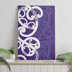 Violet Green Maori Canvas Wall Art Koru Kowhaiwhai - Aussie Hoodie