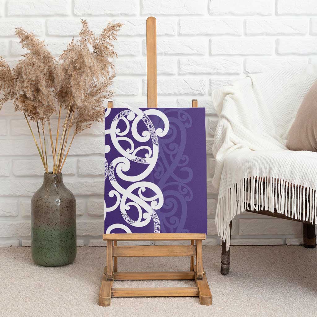 Violet Green Maori Canvas Wall Art Koru Kowhaiwhai - Aussie Hoodie