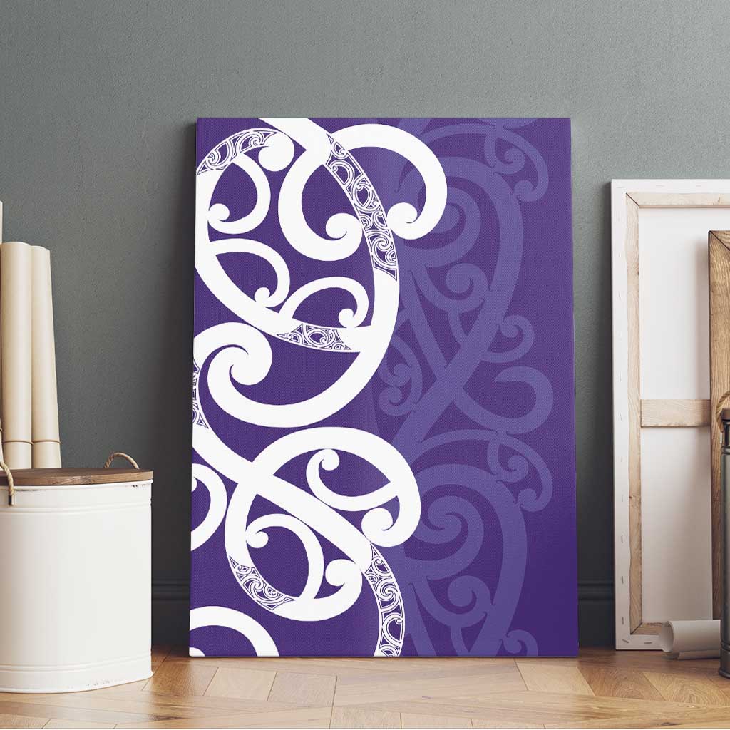 Violet Green Maori Canvas Wall Art Koru Kowhaiwhai - Aussie Hoodie