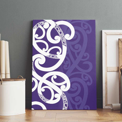 Violet Green Maori Canvas Wall Art Koru Kowhaiwhai - Aussie Hoodie