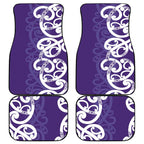 Violet Green Maori Car Mats Koru Kowhaiwhai - Aussie Hoodie