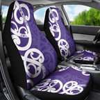 Violet Green Maori Car Seat Cover Koru Kowhaiwhai - Aussie Hoodie