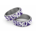 Violet Green Maori Classic Ring Koru Kowhaiwhai