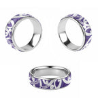 Violet Green Maori Classic Ring Koru Kowhaiwhai