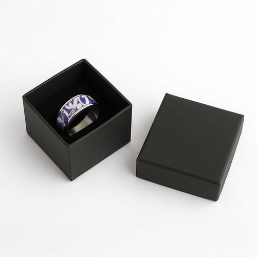 Violet Green Maori Classic Ring Koru Kowhaiwhai