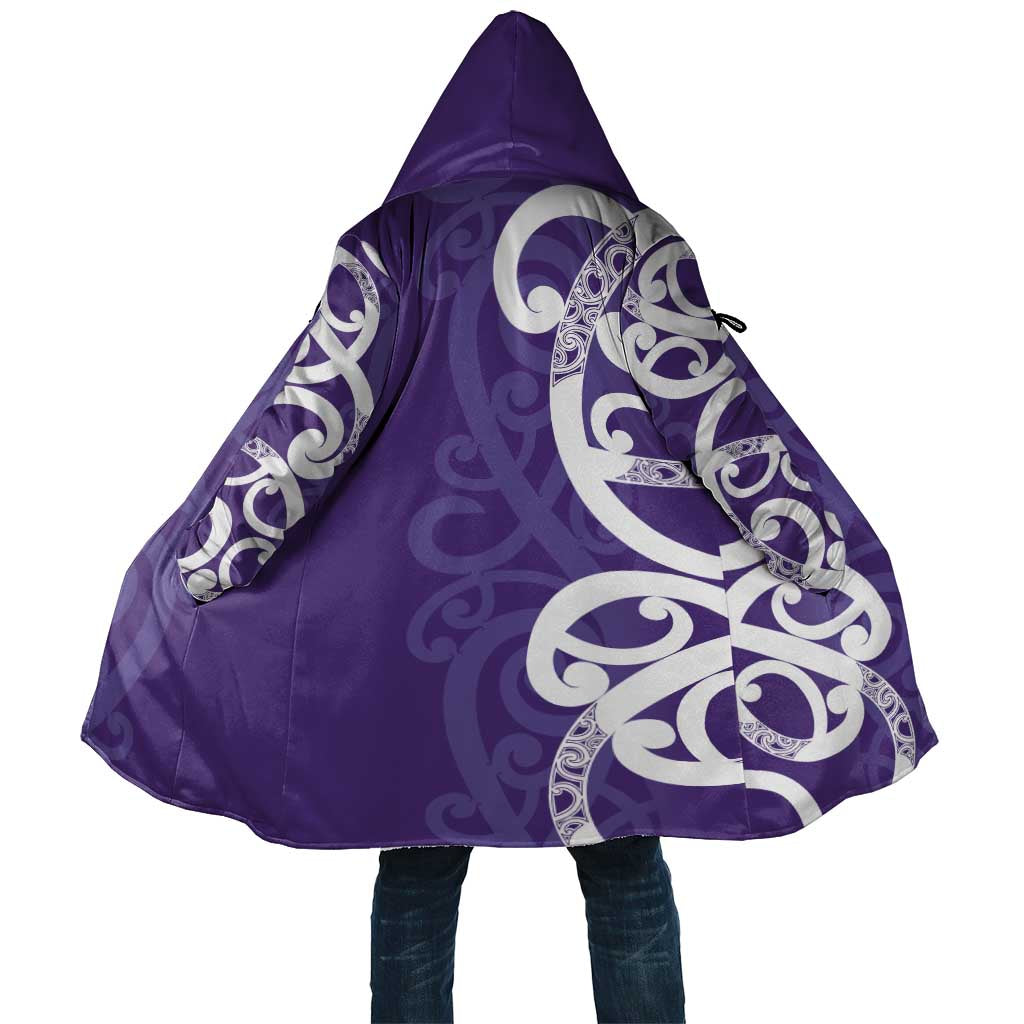 Violet Green Maori Cloak Koru Kowhaiwhai - Aussie Hoodie