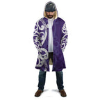 Violet Green Maori Cloak Koru Kowhaiwhai - Aussie Hoodie