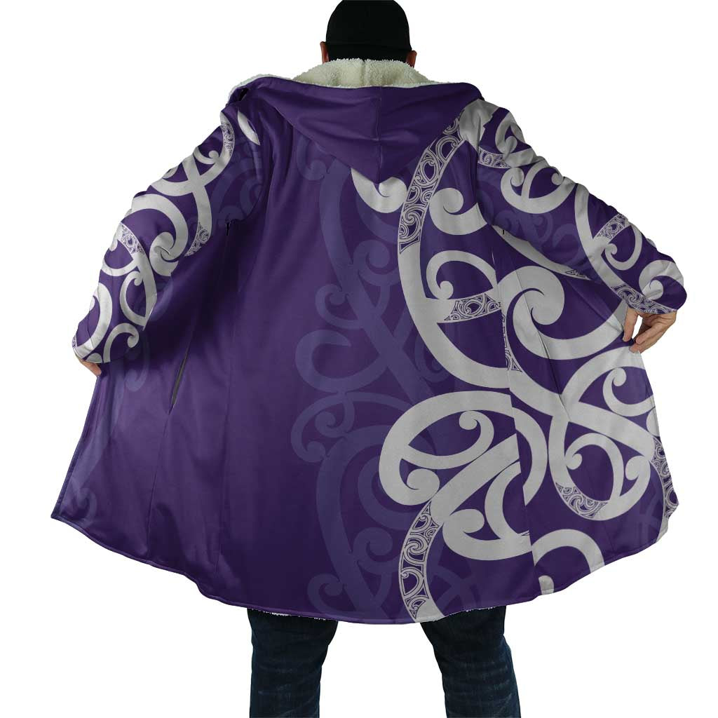 Violet Green Maori Cloak Koru Kowhaiwhai - Aussie Hoodie