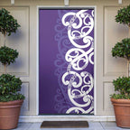 Violet Green Maori Door Cover Koru Kowhaiwhai - Aussie Hoodie